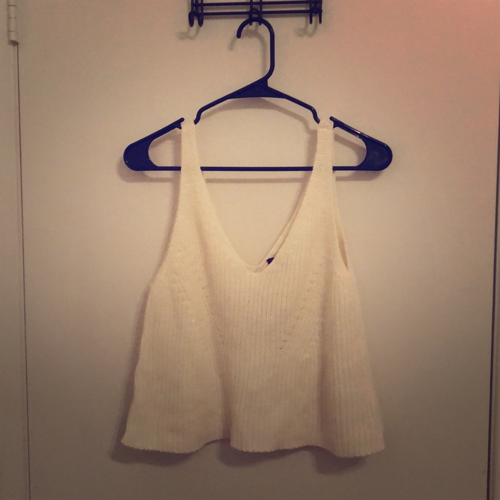 Cream, knit tank from Express